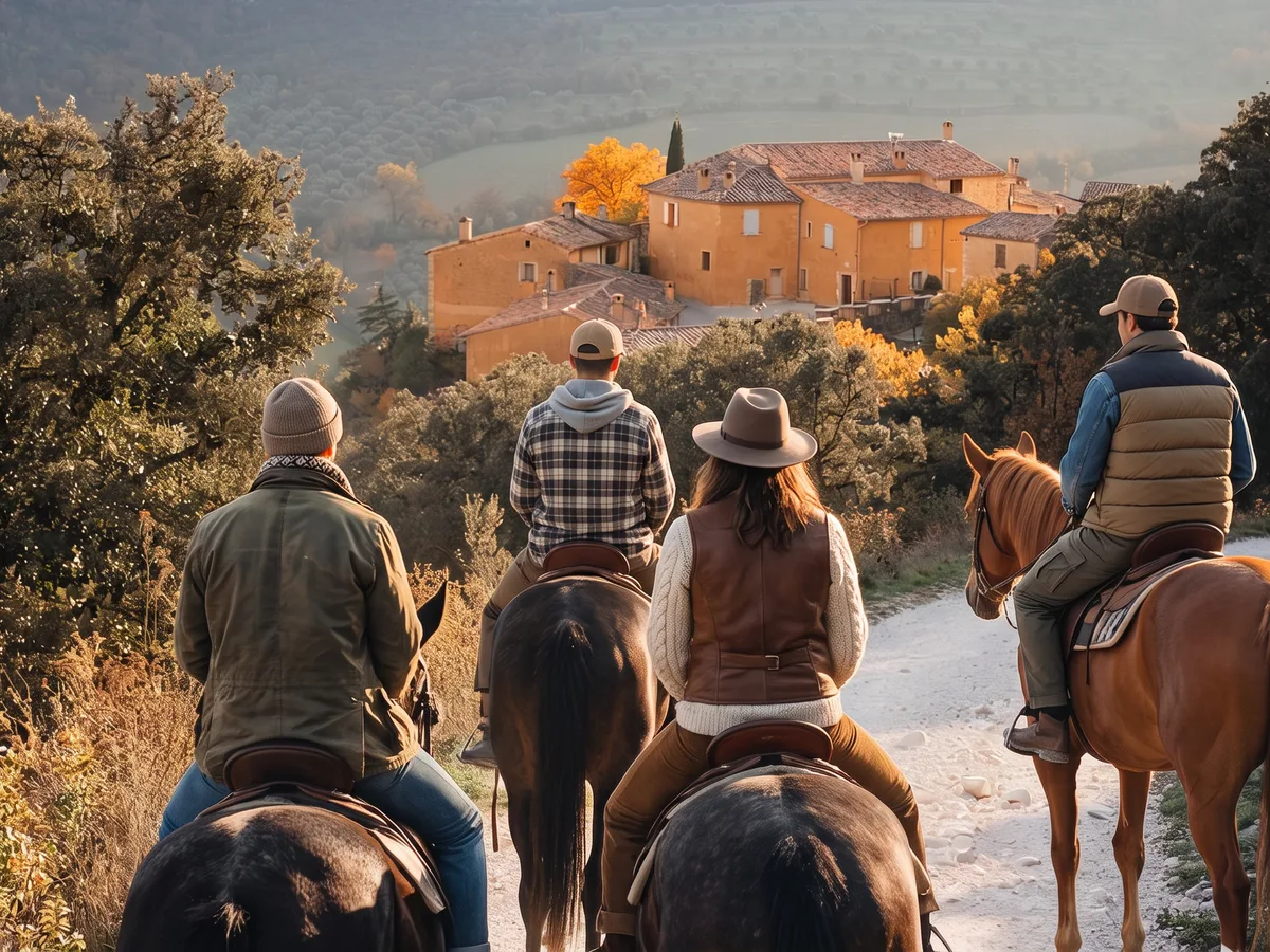 Balade à cheval dans la Drôme, autour de Geyssans